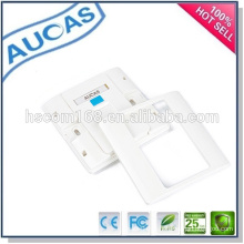 Cat5e RJ45 UTP Keystone Jack Faceplate / réseau face avant ethernet / UK faceplate / 1 port rj45 prise murale FacePlate /